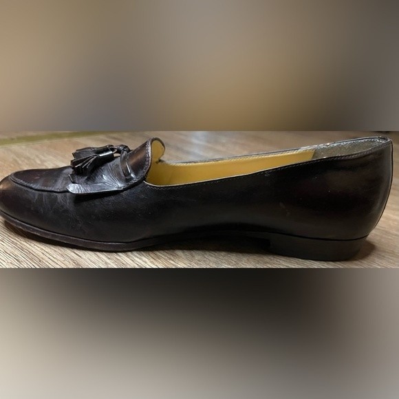 Vintage Salvatore Ferragamo Men’s Shoes Leather Loafer Brown w/ Tassle Size 8.5 - Picture 7 of 12